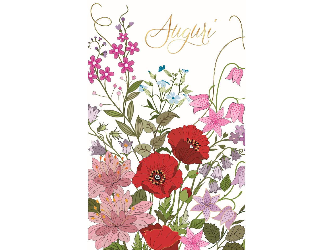 BIGLIETTO MINI TANTI AUGURI FIORI FA20073AG/B