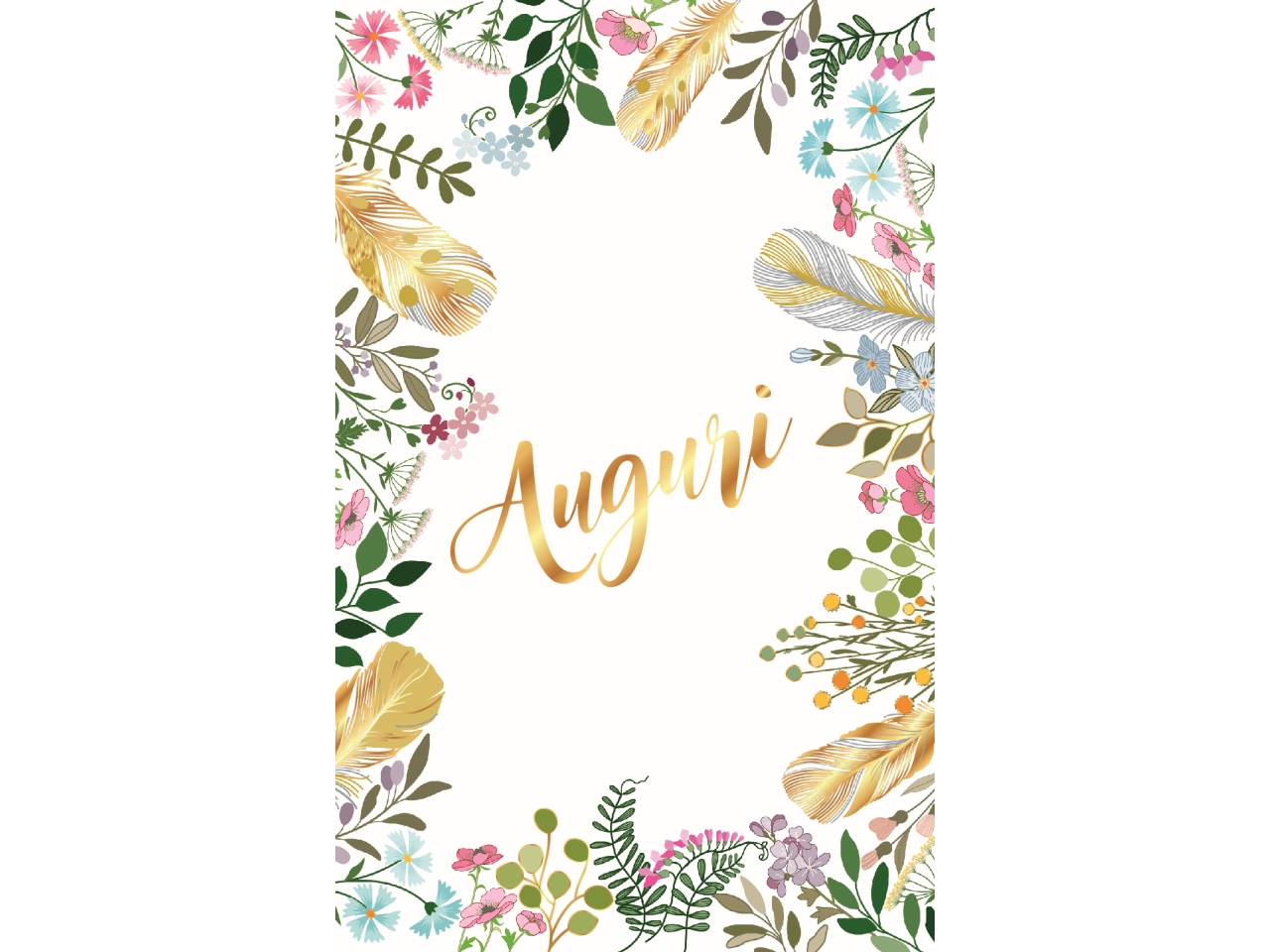 BIGLIETTO MINI TANTI AUGURI FIORI FA20073AG/C