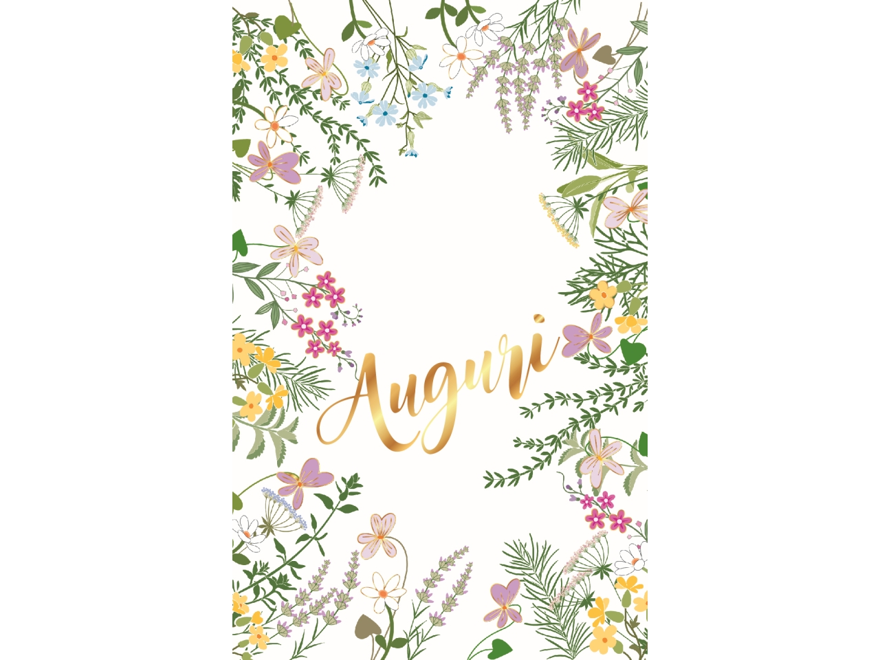 BIGLIETTO MINI TANTI AUGURI FIORI FA20073AG/D