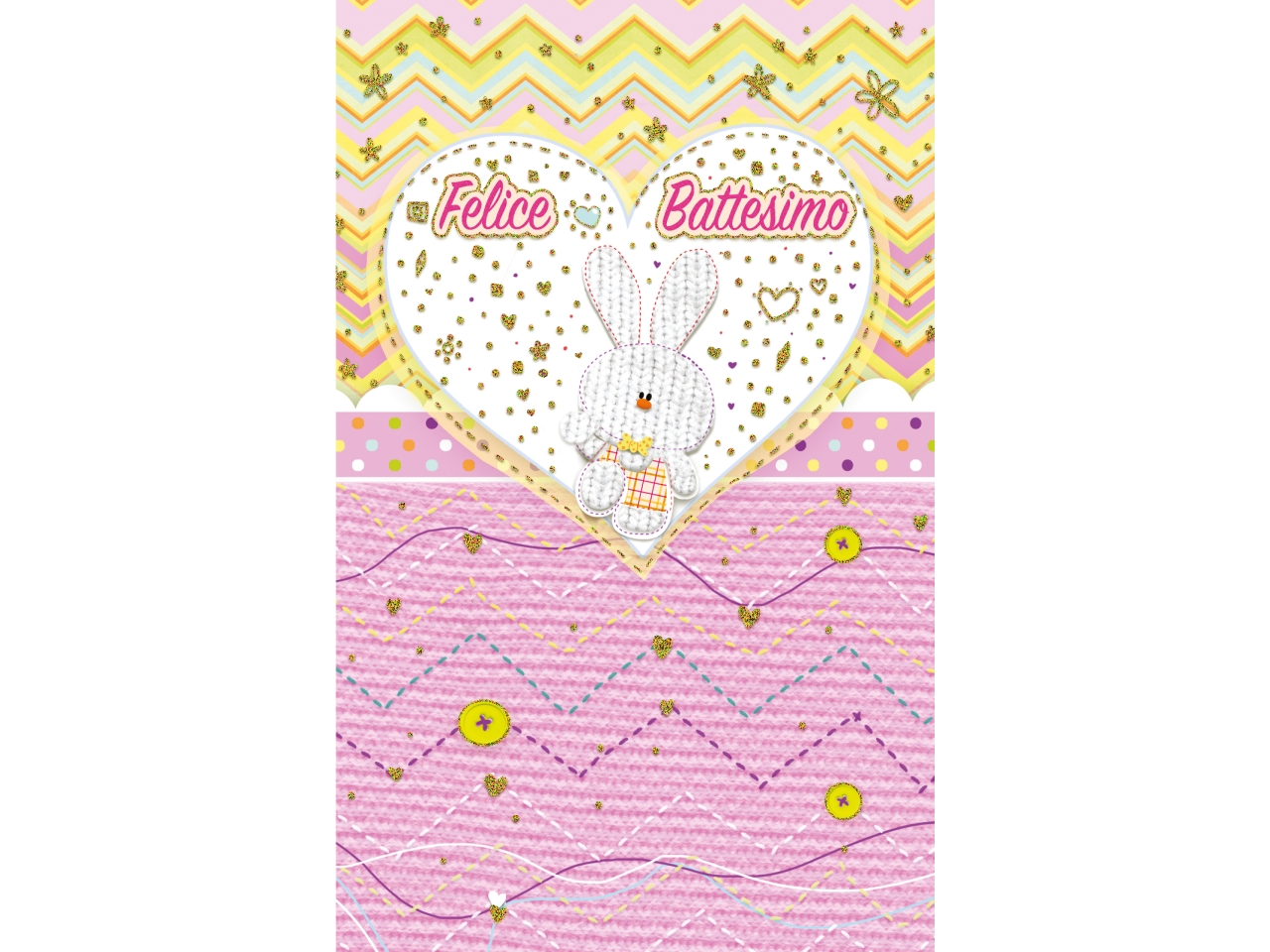 BIGLIETTO MINI FELICE BATTESIMO FE20021FB/B