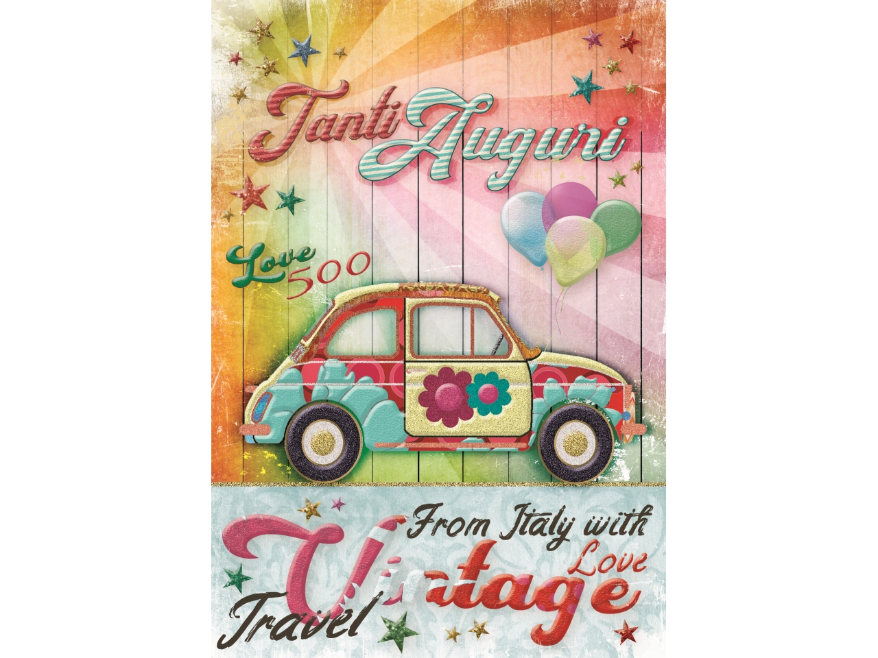 BIGLIETTO MINI AUGURI VINTAGE FA20075AG/B BIGLIETTO MINI AUGURI VINTAGE FA20075AG/B