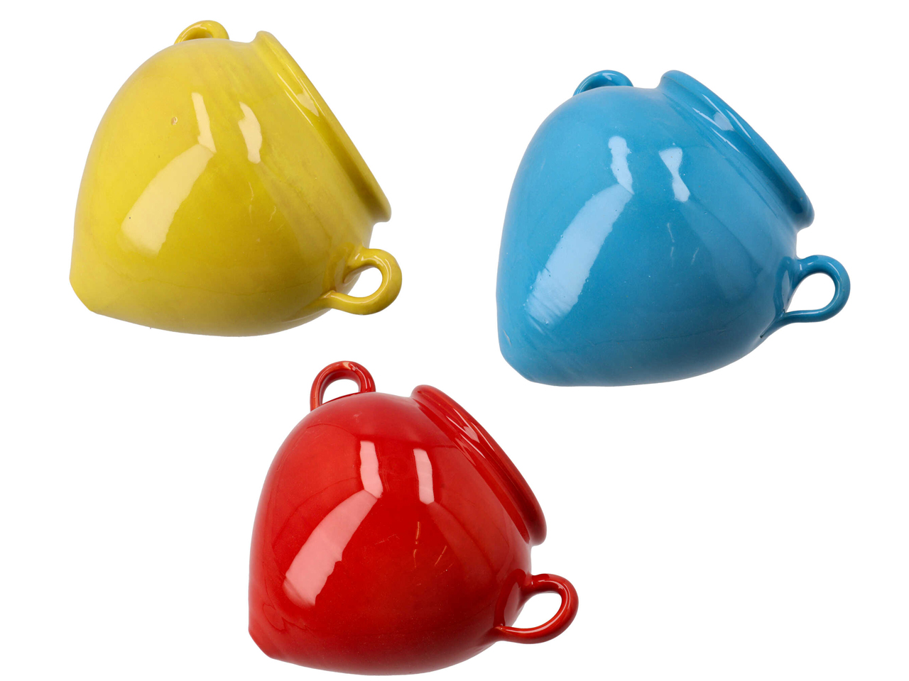 FIORIERA BOMBATA CHIUSA 20CM ARTIGIANALE COL. ASS.