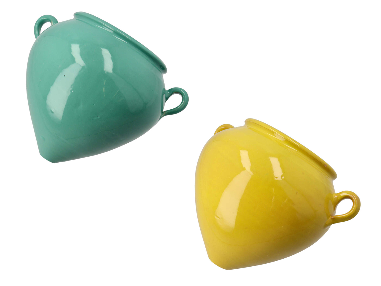 FIORIERA BOMBATA CHIUSA 25CM ARTIGIANALE COL. ASS.