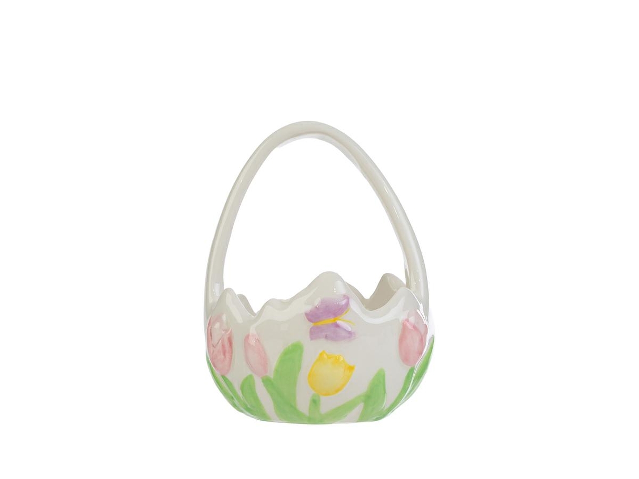 CENTROTAVOLA PORCEL.TULIPANI 9,5X9,5XH12CM 12251