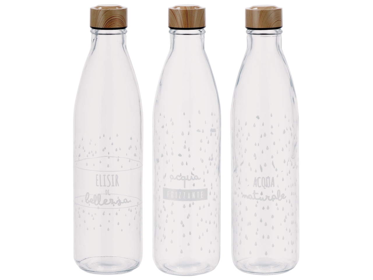 BOTTIGLIA VETRO 1L 8XH3CM 70790