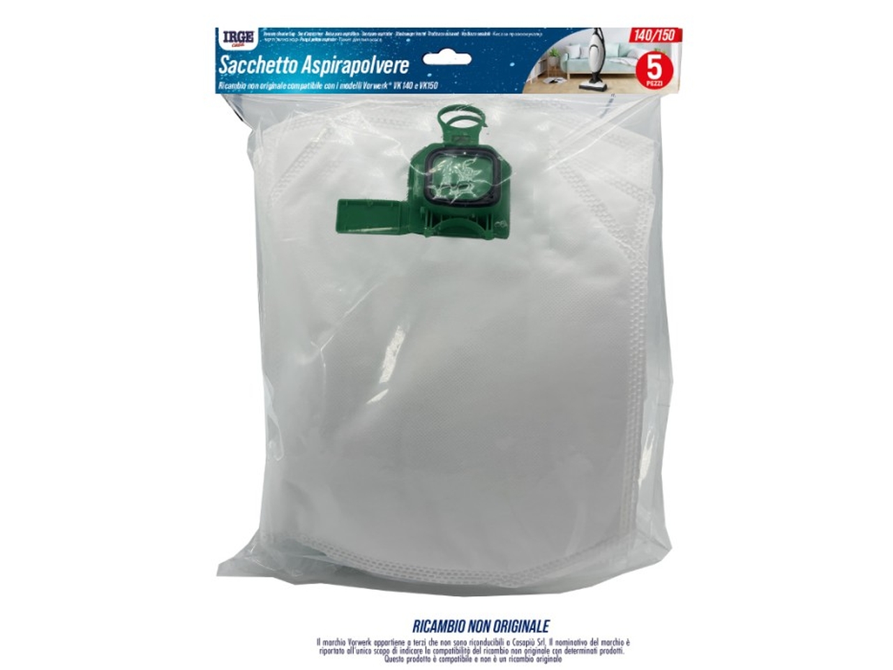 SACCO ASPIRAPOLVERE VK140/150 5PZ SAC7393A SACCO ASPIRAPOLVERE VK140/150 5PZ SAC7393A