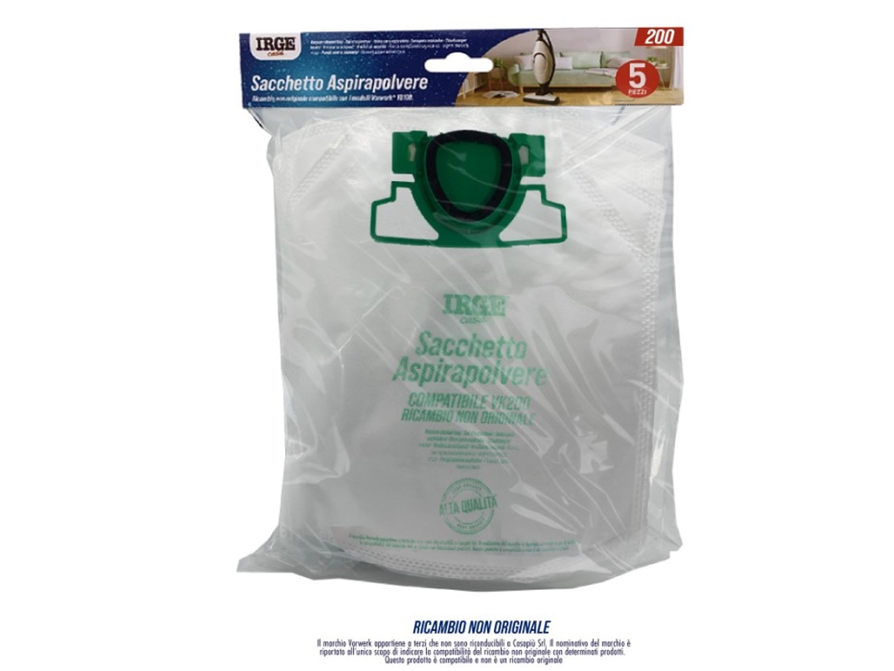 SACCO ASPIRAPOLVERE VK200 5PZ SAC7395A SACCO ASPIRAPOLVERE VK200 5PZ SAC7395A