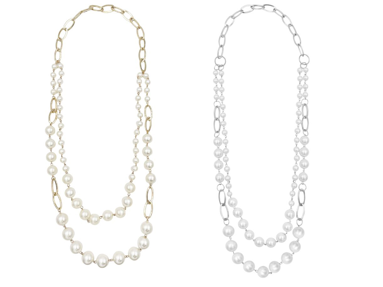 COLLANA 2 FILI PERLA CON PARTICOLARI COLLANA 2 FILI PERLA CON PARTICOLARI