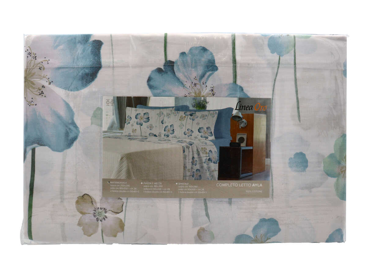 AYLA COMPLETO LETTO COTONE STAMP.2P ACQUAM.LN1769
