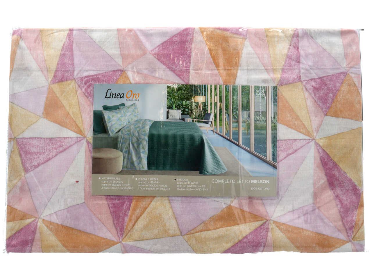 MELSON COMPLETO LETTO COTONE STAMP. 1P ROSA LN1777 MELSON COMPLETO LETTO COTONE STAMP. 1P ROSA LN1777