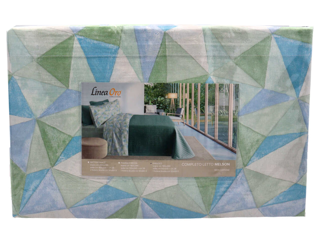 MELSON COMPLETO LETTO COTONE STAMP.1P CELES.LN1777 MELSON COMPLETO LETTO COTONE STAMP.1P CELES.LN1777