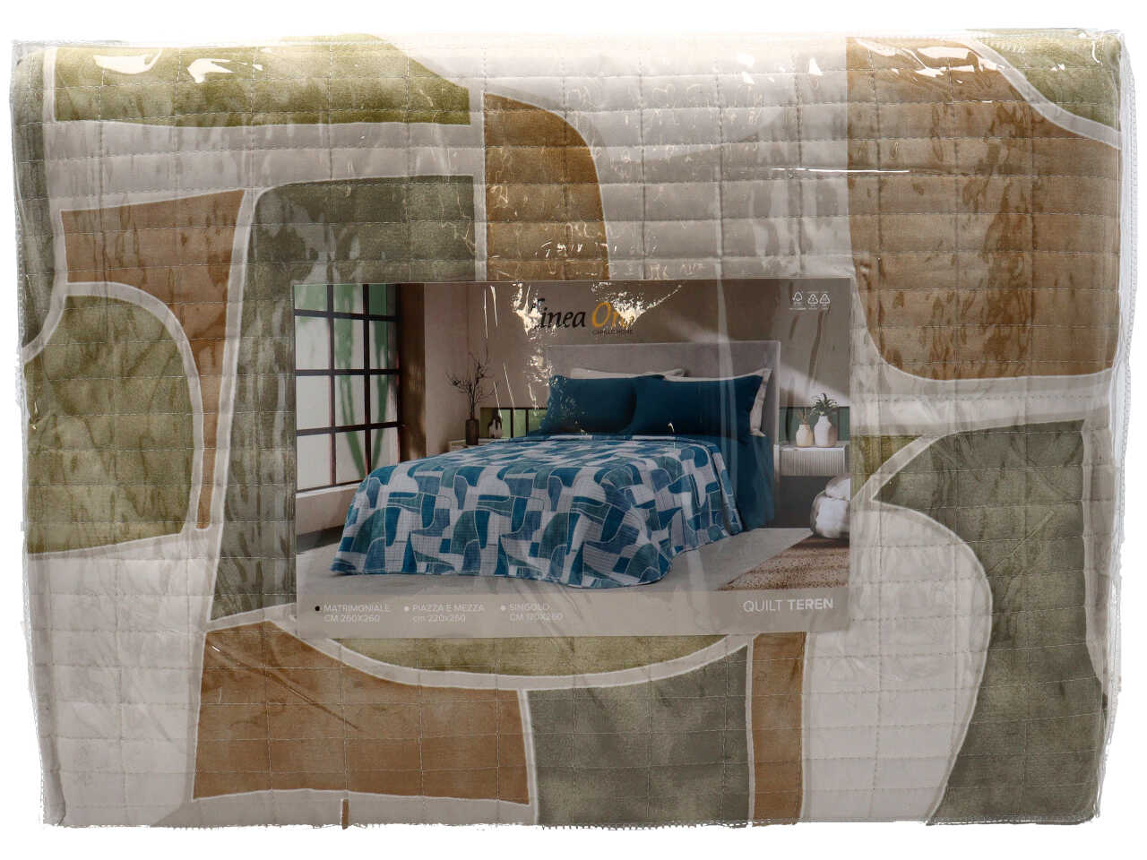 TEREN QUILT STAMPATO 2P BEIGE LE0942