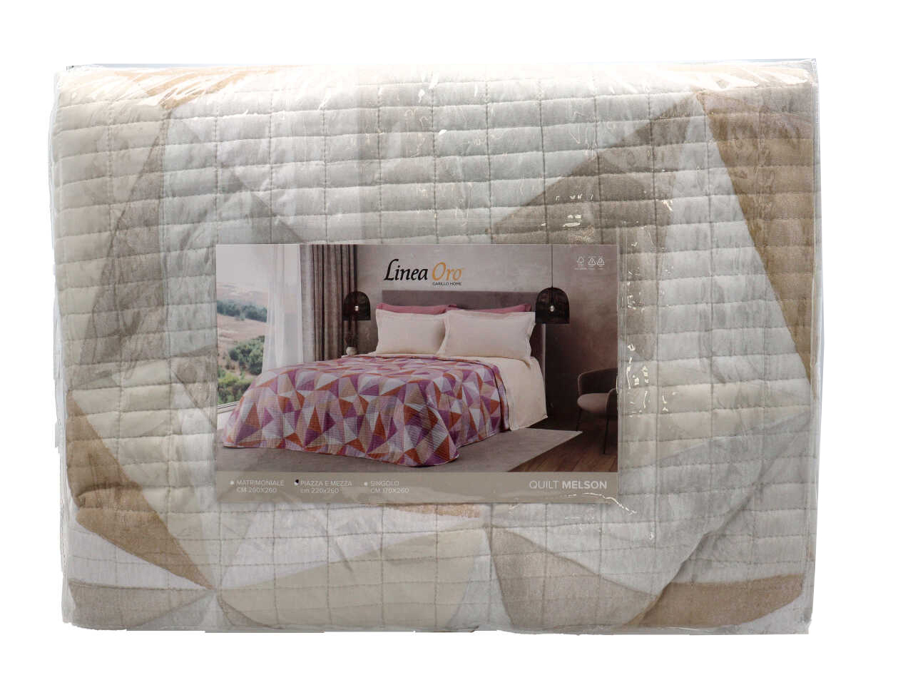 MELSON QUILT STAMPATO 1P 1/2 TORTORA LE0946 MELSON QUILT STAMPATO 1P 1/2 TORTORA LE0946