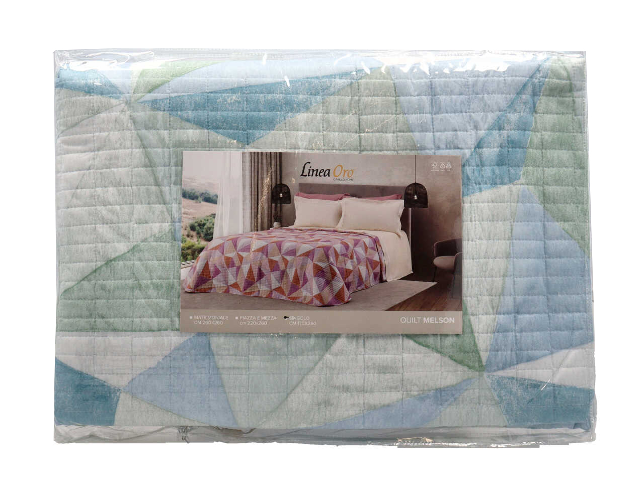 MELSON QUILT STAMPATO 1P CELESTE LE0947 MELSON QUILT STAMPATO 1P CELESTE LE0947