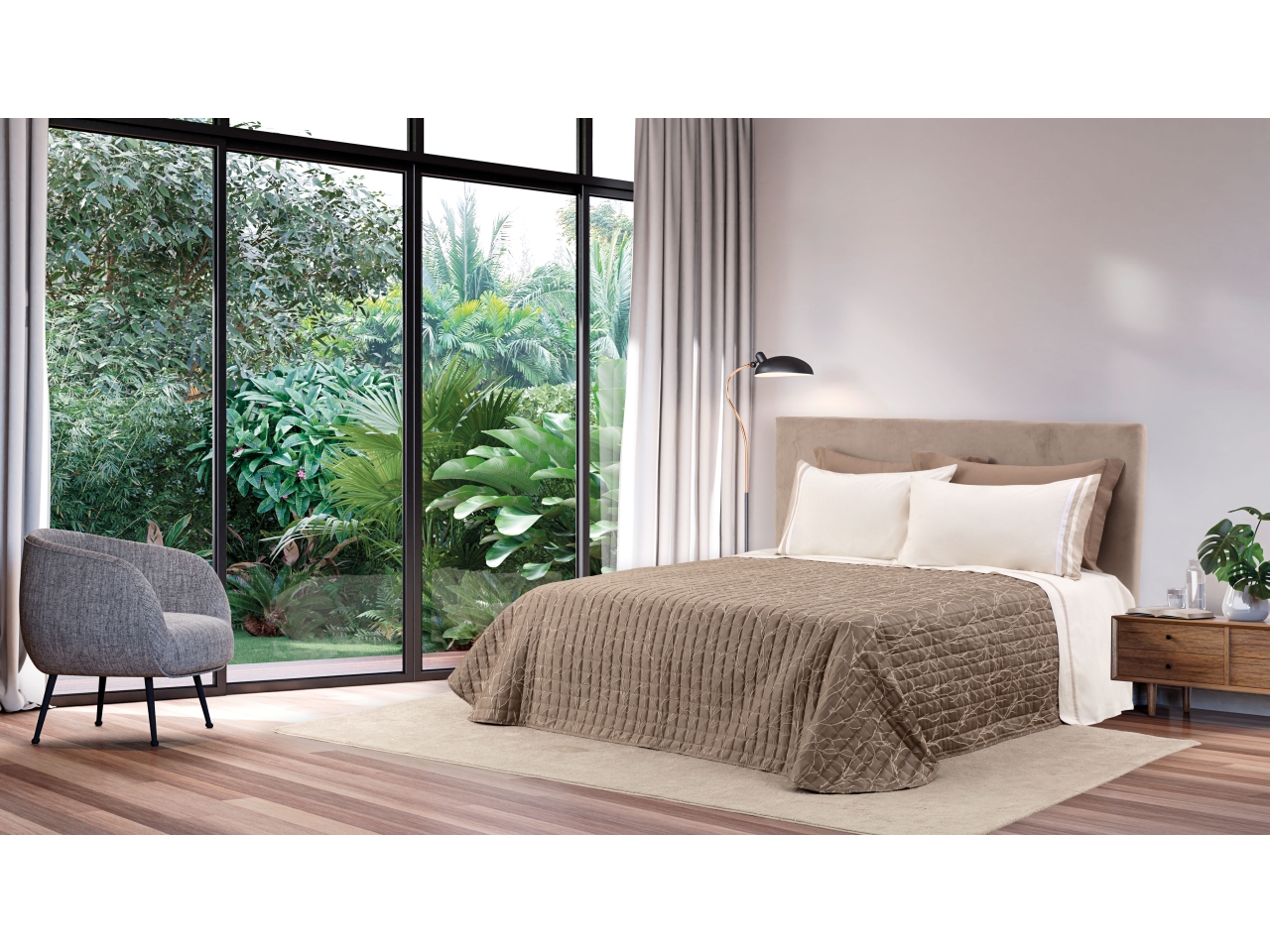 CORALLINE QUILT JACQUARD 2P TORTORA LE0961 CORALLINE QUILT JACQUARD 2P TORTORA LE0961