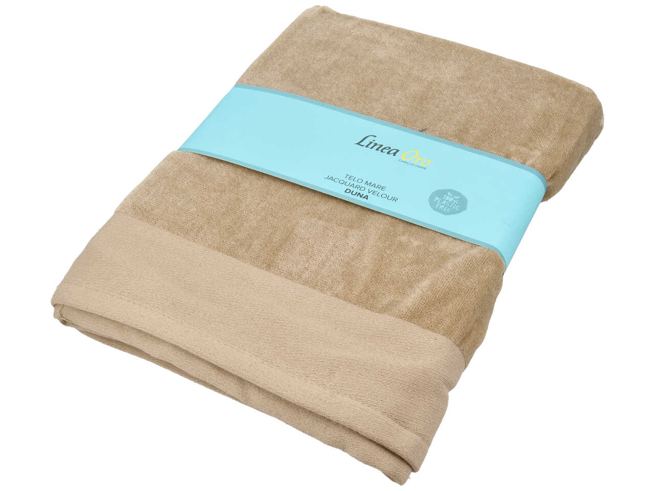 DUNA TELO MARE C/BORDINO 86X160CM BEIGE BF0213