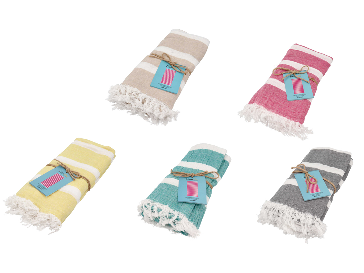 KARAKI TELO PAREO RIGATO C/FRANGE 90X170ASS.BF0230 KARAKI TELO PAREO RIGATO C/FRANGE 90X170ASS.BF0230