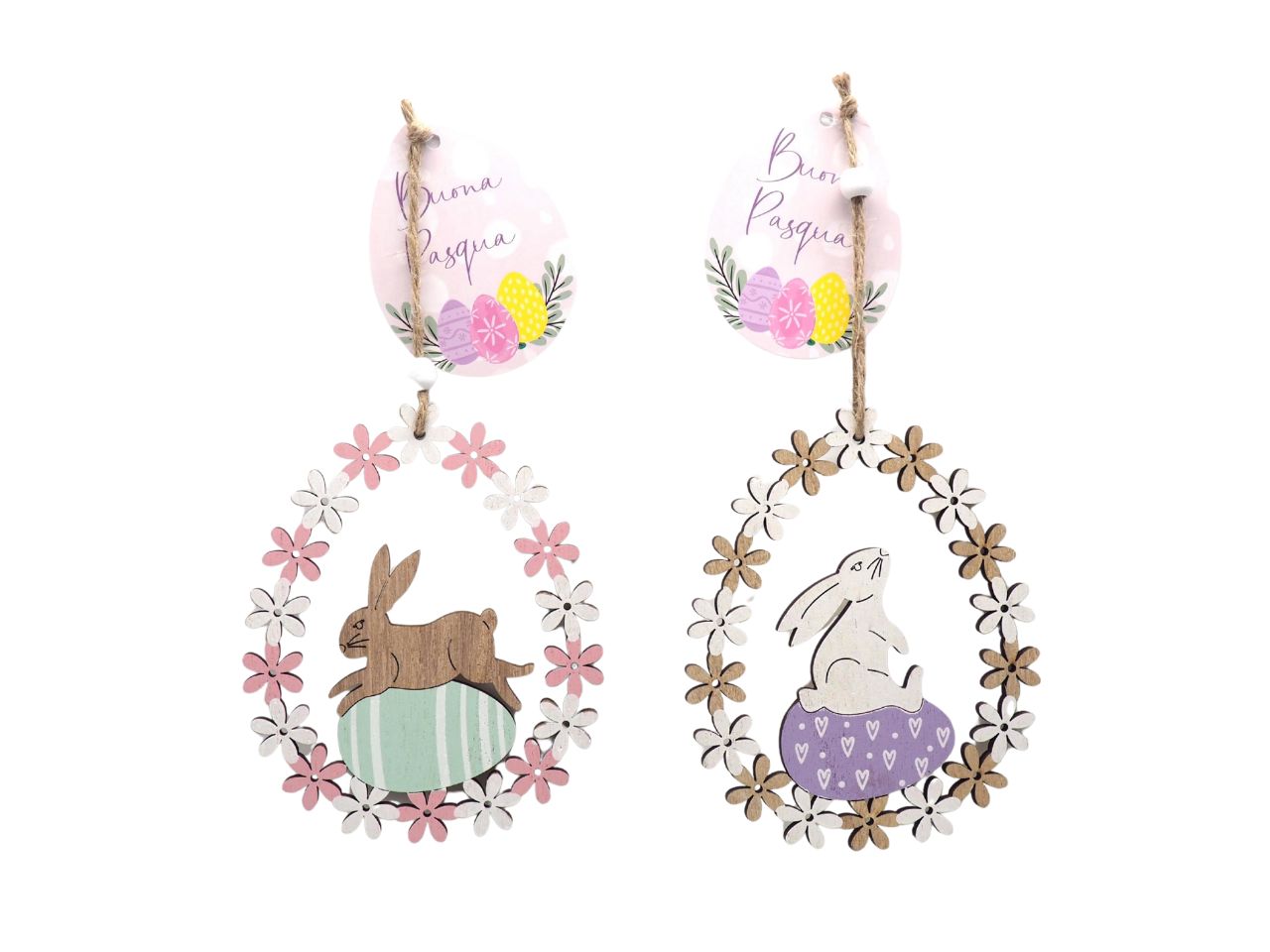 CORONA LEGNO H.13X10,5CM SOG. LEGNO PASQUALI 2 ASS