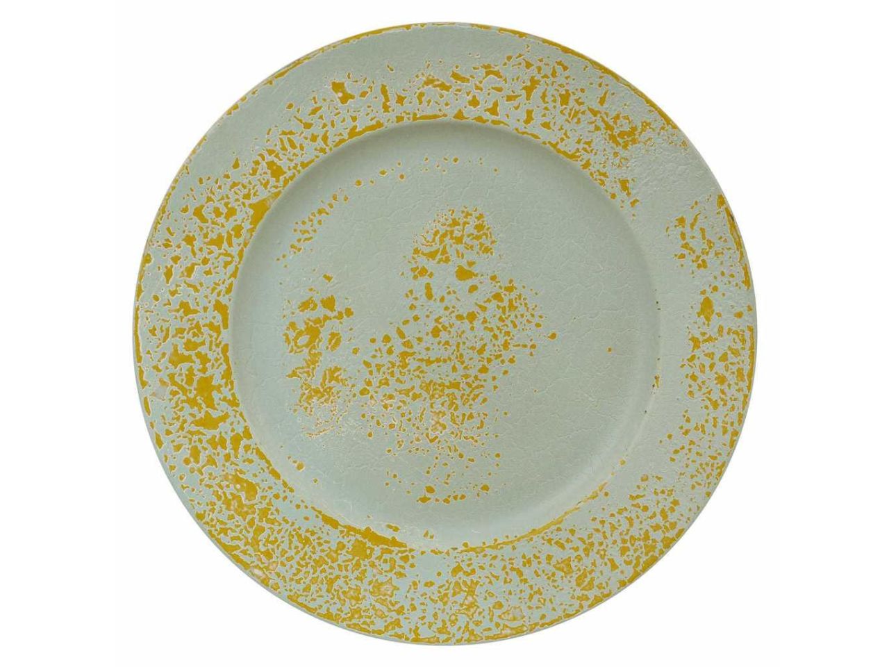 SOTTOPIATTO ANTICHIZZATO AZZURRO/CREMA D.33X2CM SOTTOPIATTO ANTICHIZZATO AZZURRO/CREMA D.33X2CM