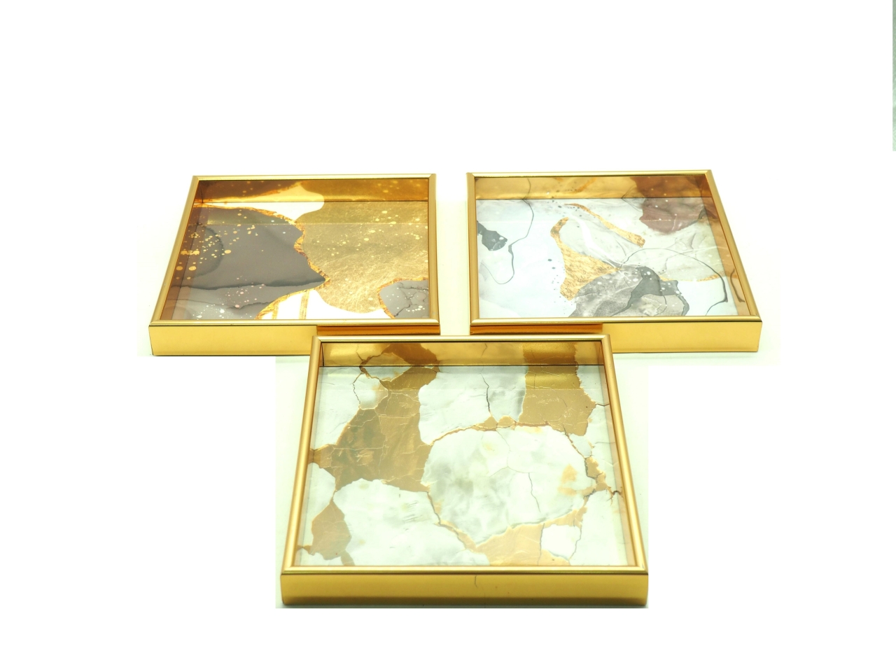 VASSOIO MDF QUADRATO 20x20X3CM LINEA MARMO ASS