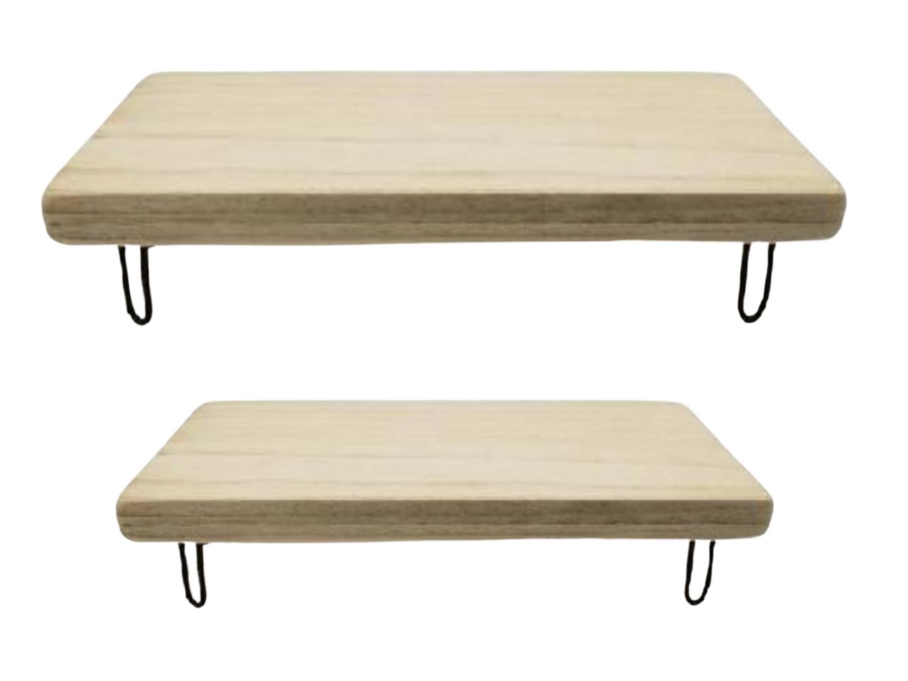 SET 2 VASSOI LEGNO NATURALE H.11X41X20/H.9X33X18CM SET 2 VASSOI LEGNO NATURALE H.11X41X20/H.9X33X18CM