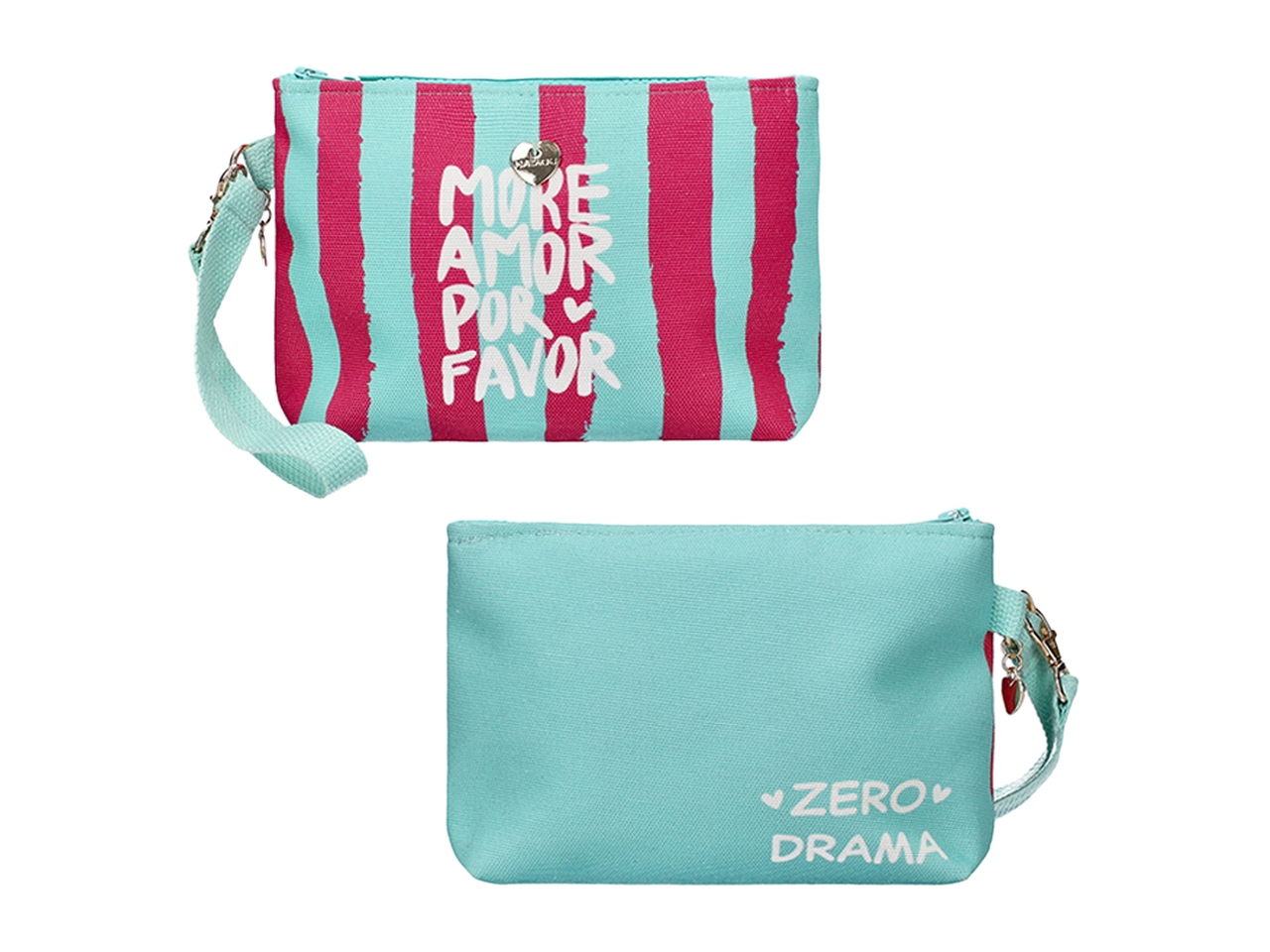 POCHETTE TESSUTO C/STAMPA 21X6X18CM ACQUA BR0525