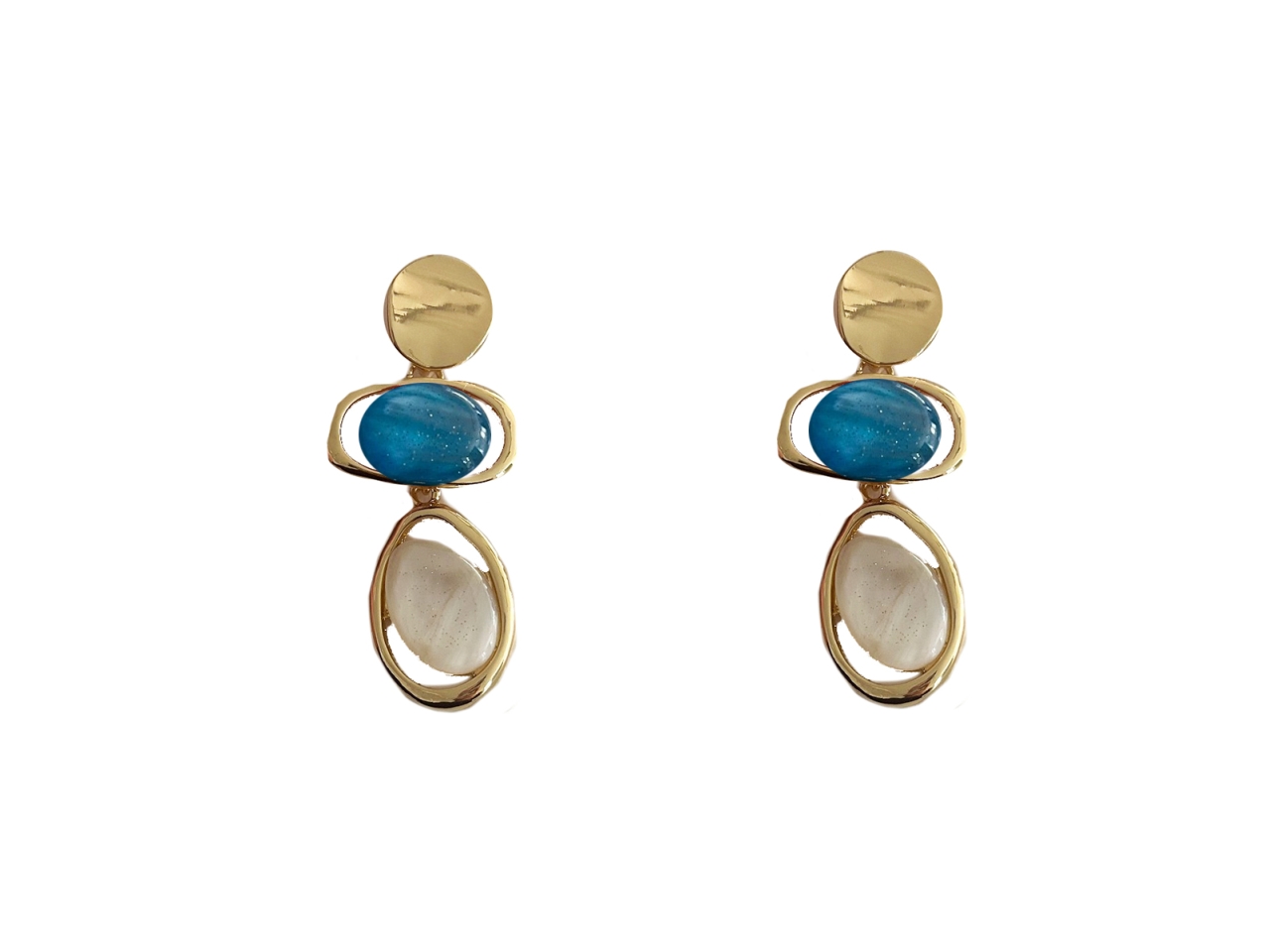 ORECCHINI CON 2 ELEMENTI METALLO 288459