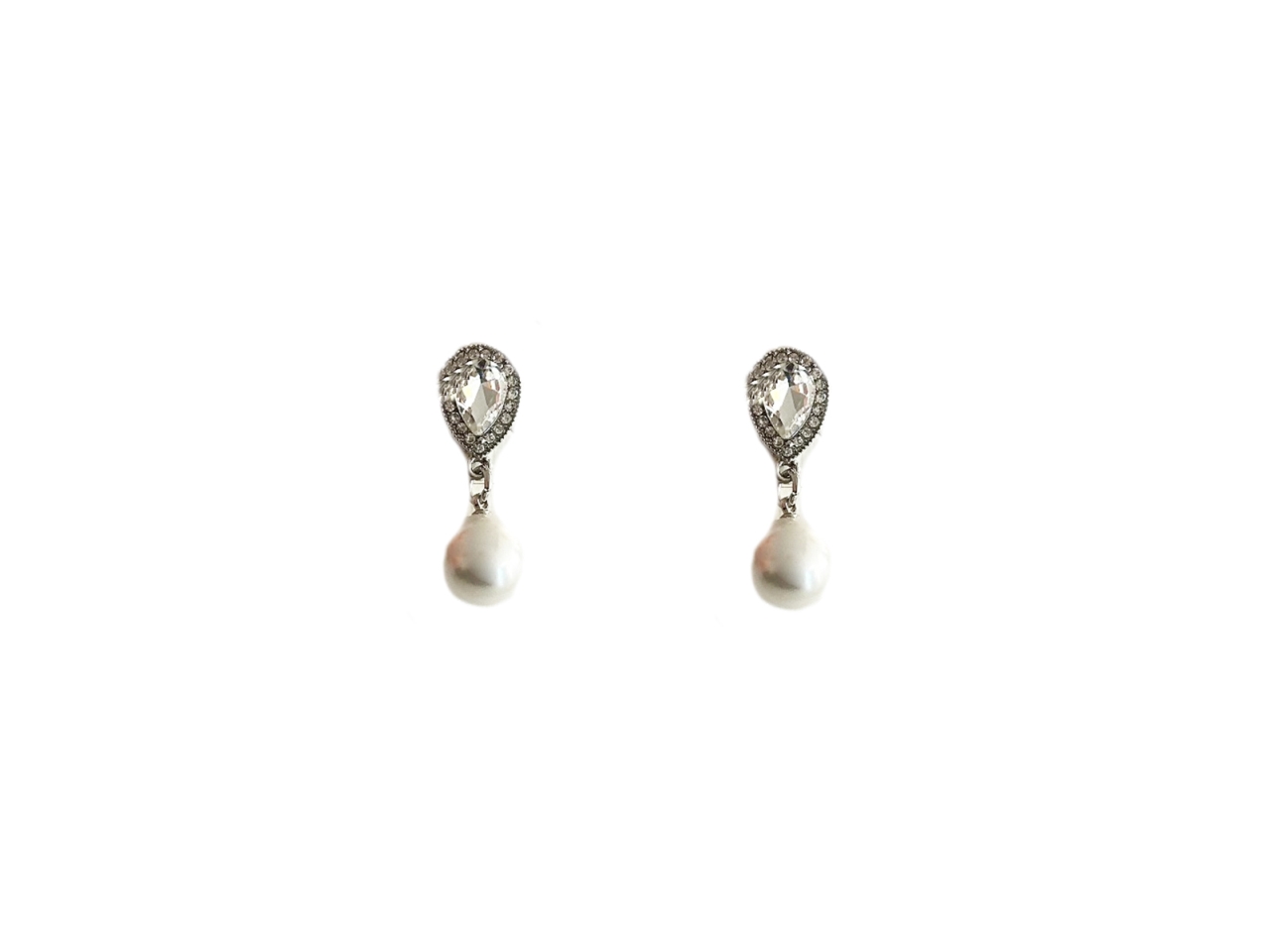 ORECCHINI GOCCIA PERLA E STRASS 288834