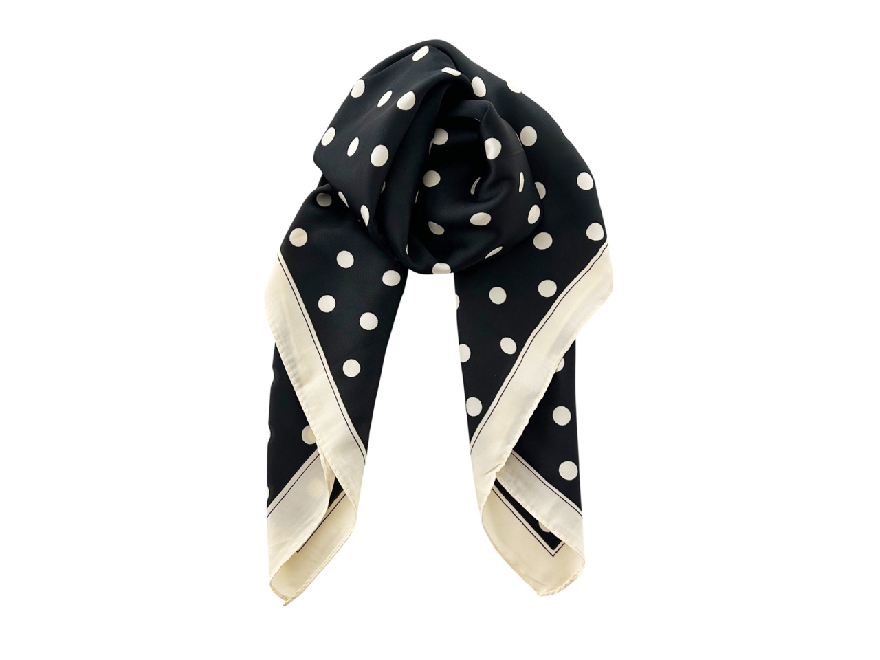 FOULARD BARALINO 70X70CM A POIS NERO 288756 FOULARD BARALINO 70X70CM A POIS NERO 288756