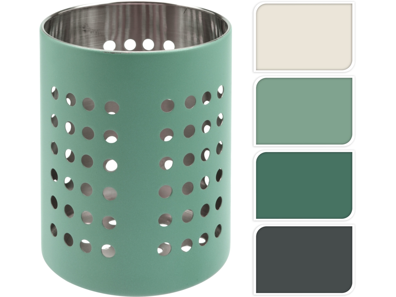 P.POSATE INOX OPACA 11X11X13,2CM 4 ASS A12441500