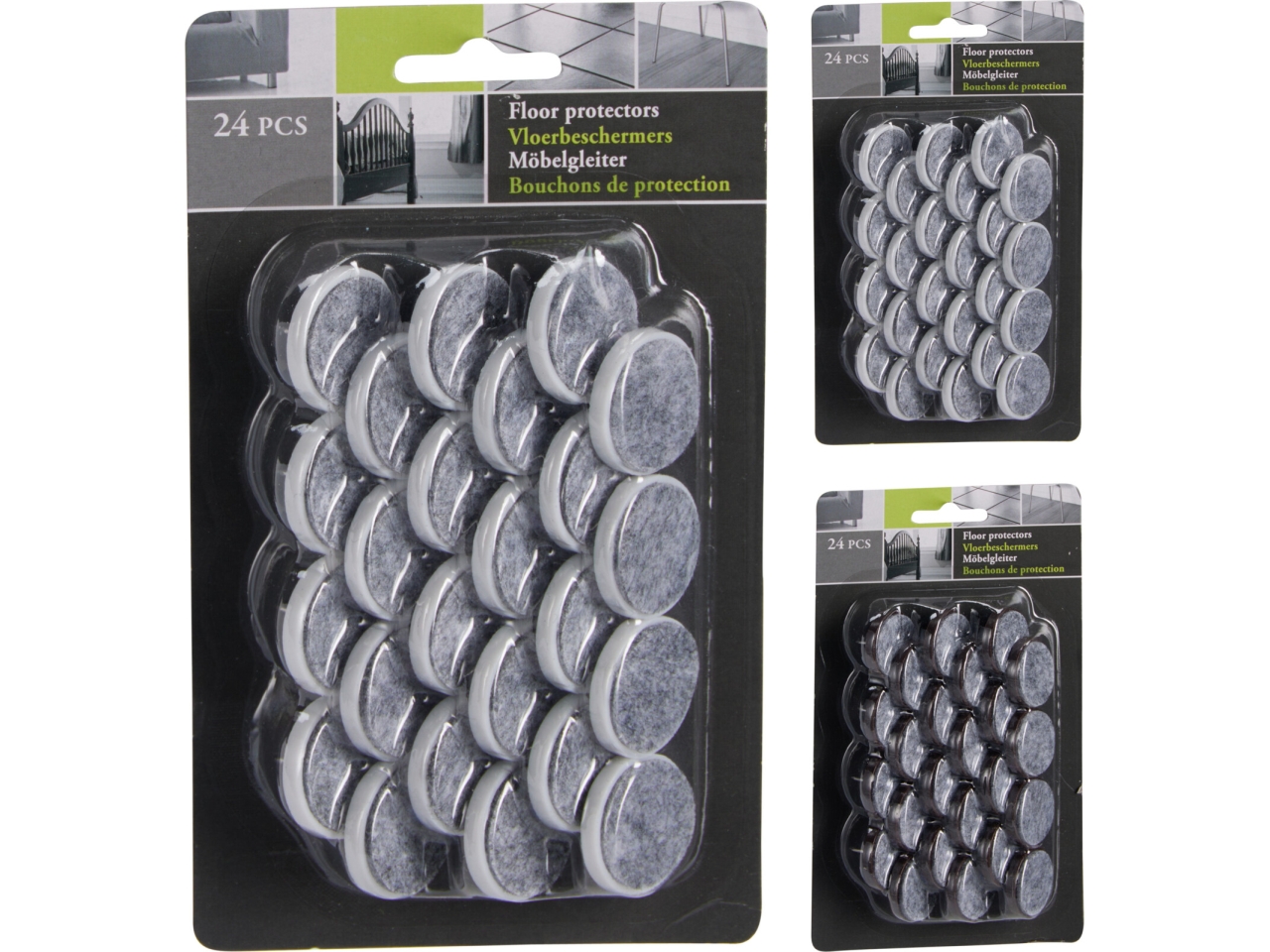 SET DI 24 PARACOLPI D.2,8CM FELTRO 2ASS. C22961010