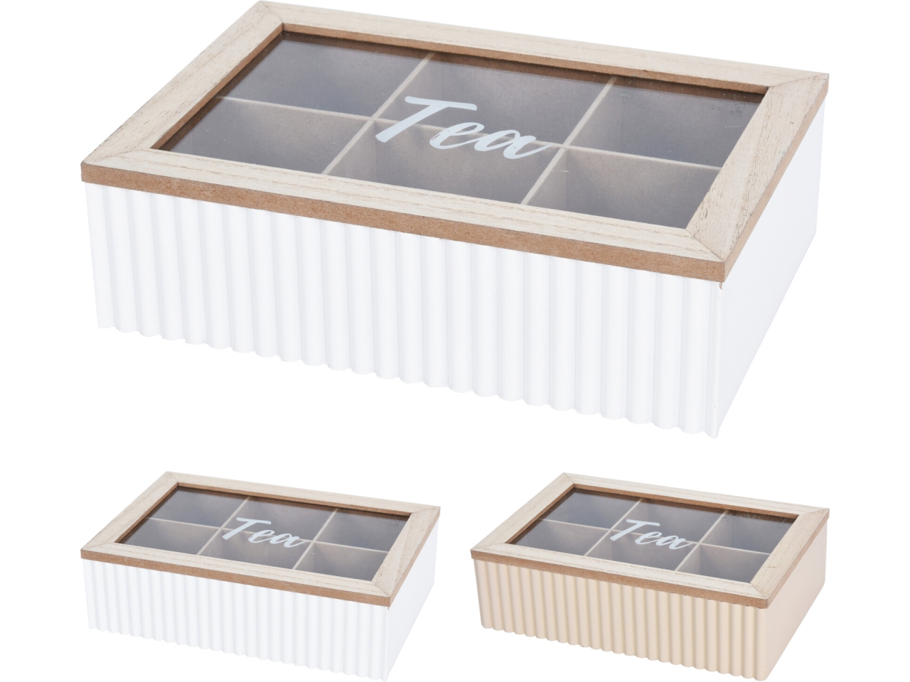 SCATOLA DA TÈ 24X16X7CM IN 2 COLORI ASS. HZ1260870