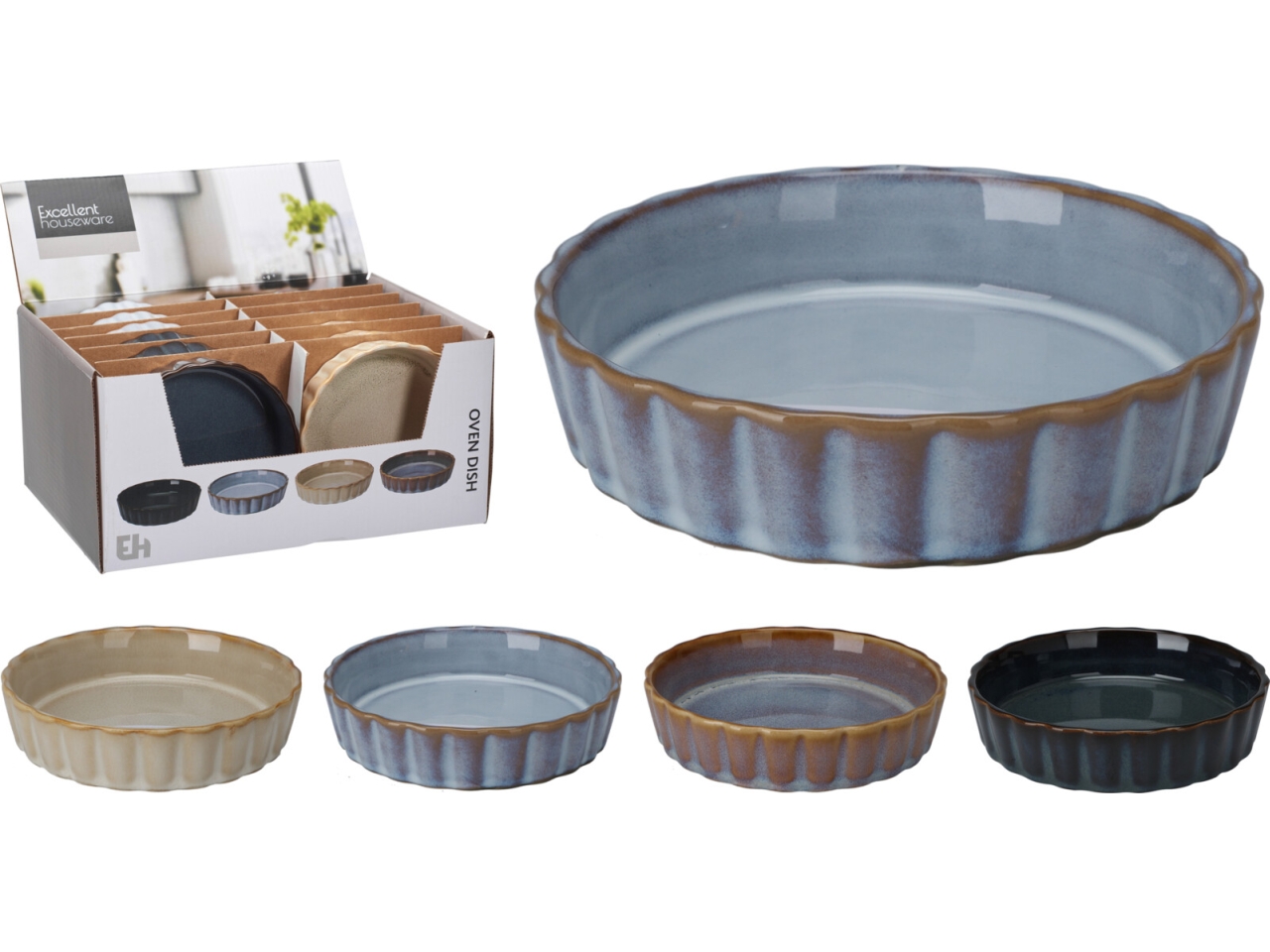 PIROFILA IN GRES 190ML 12,5X3CM 4 ASS. Q51200740 PIROFILA IN GRES 190ML 12,5X3CM 4 ASS. Q51200740