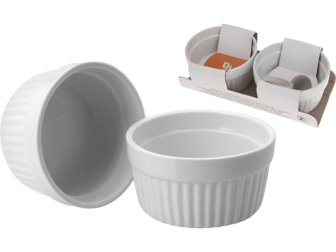 PIROFILE DA FORNO PORCELLANA 9X4,6CM 2PZ Q51900090