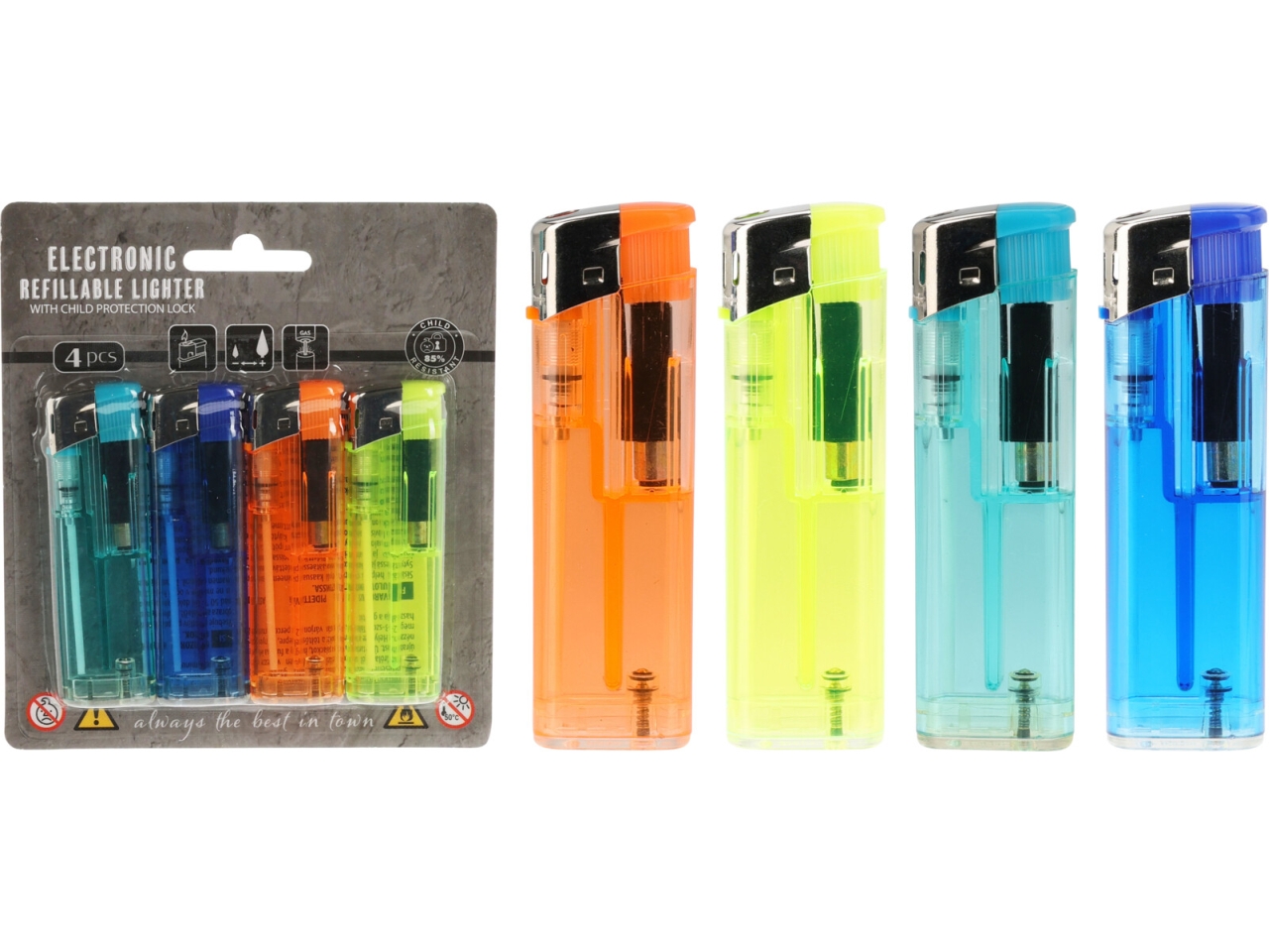 ACCENDIGAS ELETTRONICO RICARI. SET 4 PZ YV2000010