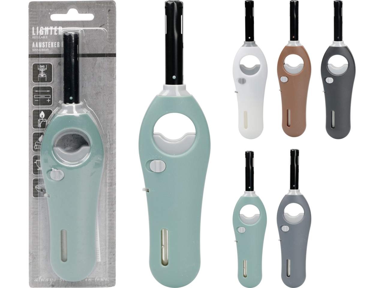 ACCENDIGAS RICARICABILE T.UNITA IN 5 ASS YV3000030