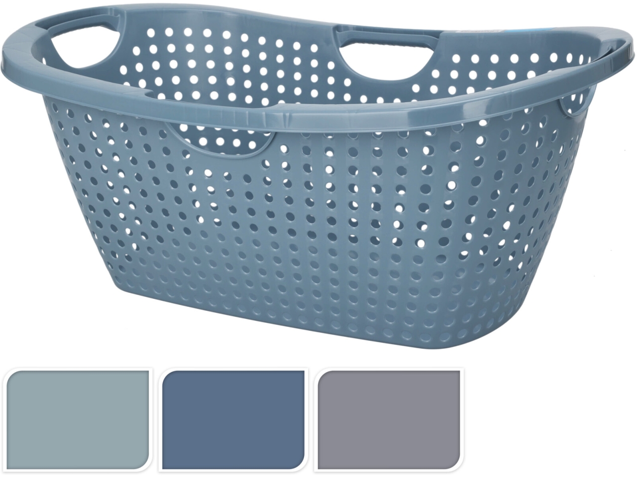 CESTO P.BIANCHERIA C/FORI 60X40X26 3 ASS Y54231240
