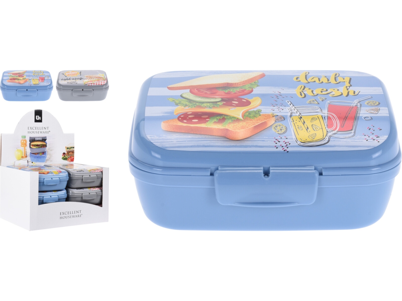 LUNCHBOX IN PP 1000ML IN 2 ASSORTIMENTI 010000130 LUNCHBOX IN PP 1000ML IN 2 ASSORTIMENTI 010000130