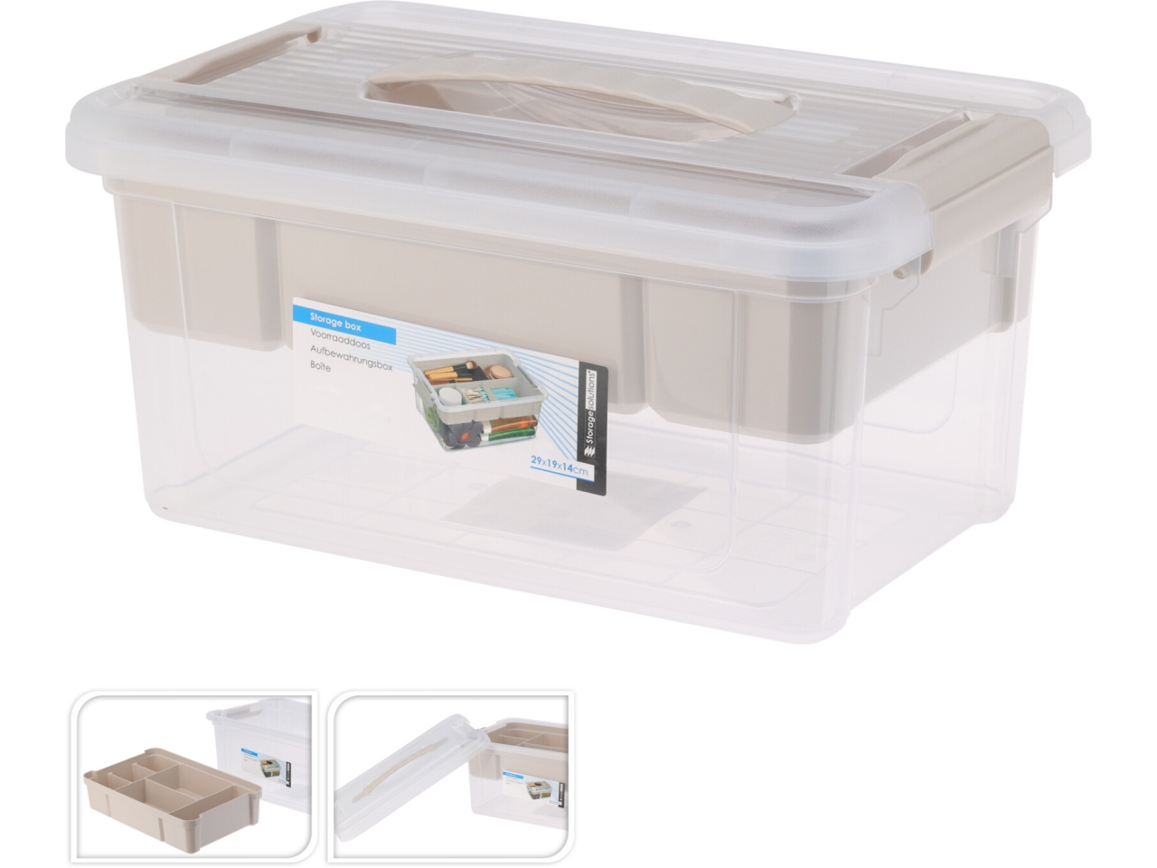 SCATOLA PORTAOGGETTI TRASP. 29X19X14CM 027100520