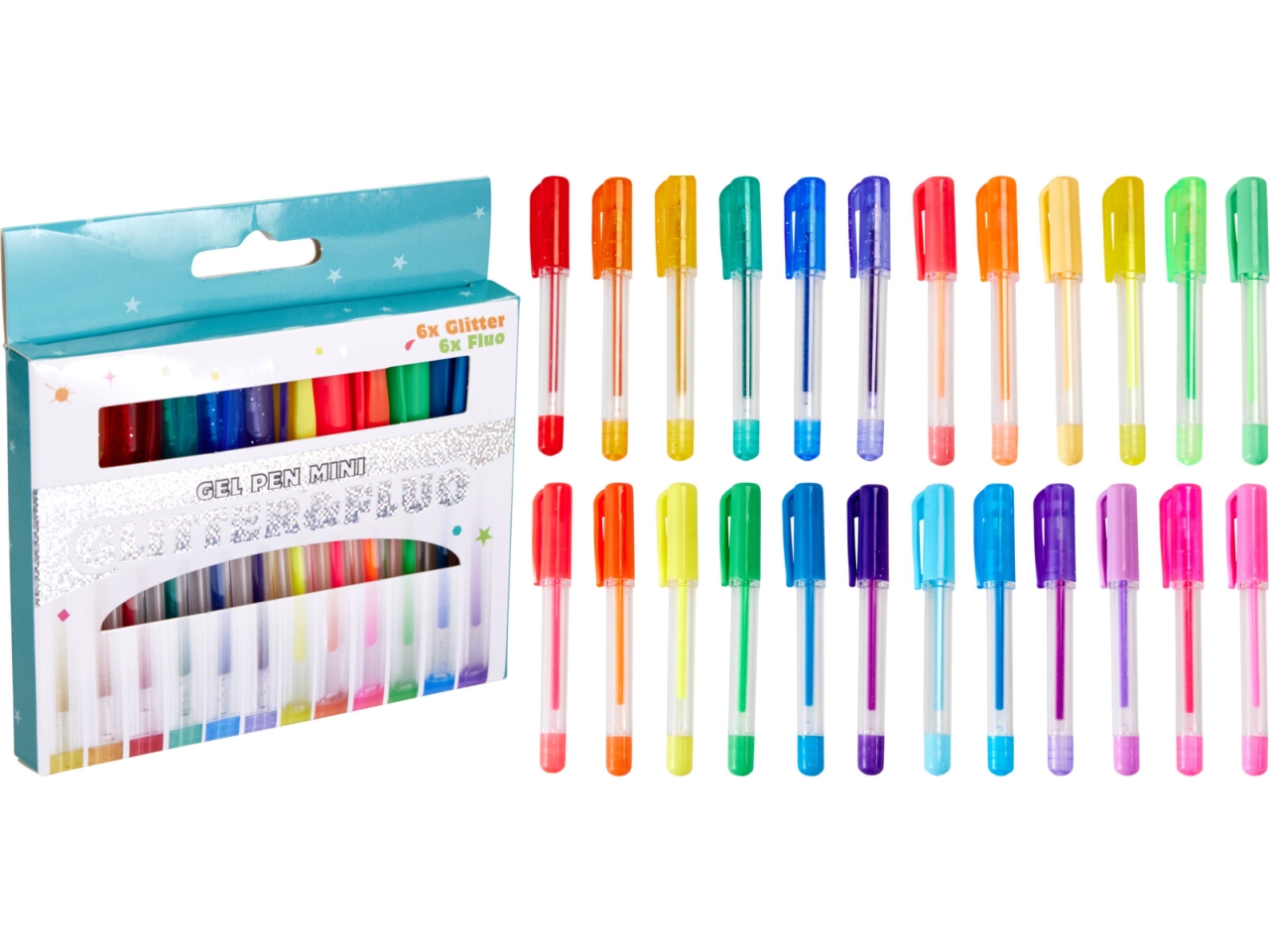 SET DI 12 MINI PENNE GEL IN 2 STILI ASS. 141000530 SET DI 12 MINI PENNE GEL IN 2 STILI ASS. 141000530