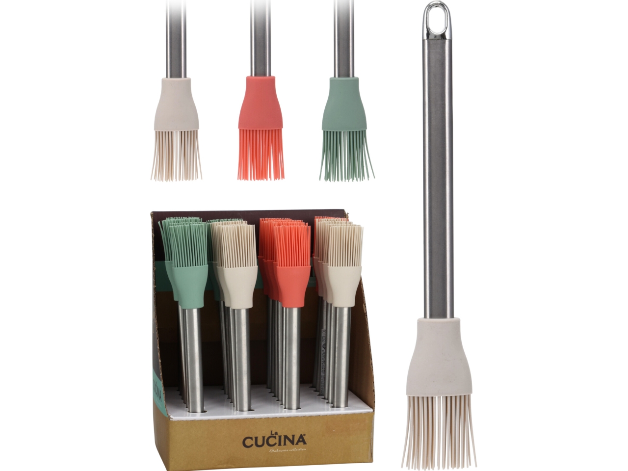 PENNELLO SILICONE MANICO INOX 26,5 3ASS. 170487790