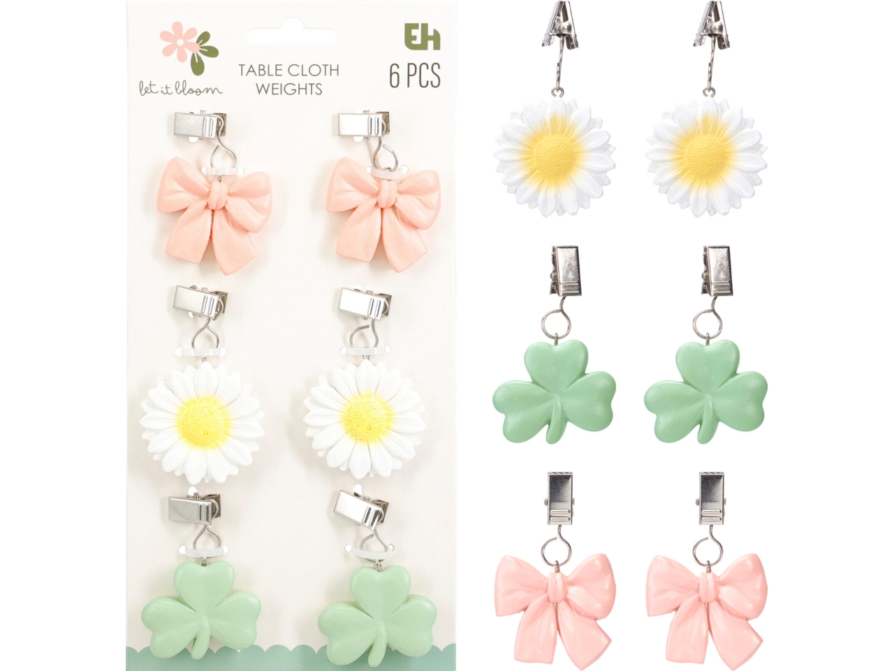 SET 6 PESI PER TOVAGLIA RESINA 4,5X4,5CM 170496110