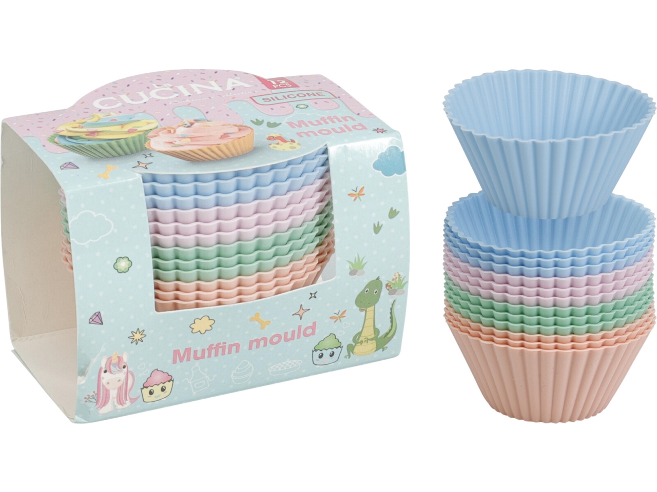 SET 12 STAMPI CUPCAKE SILICO. 7X3,5 4ASS 170496560