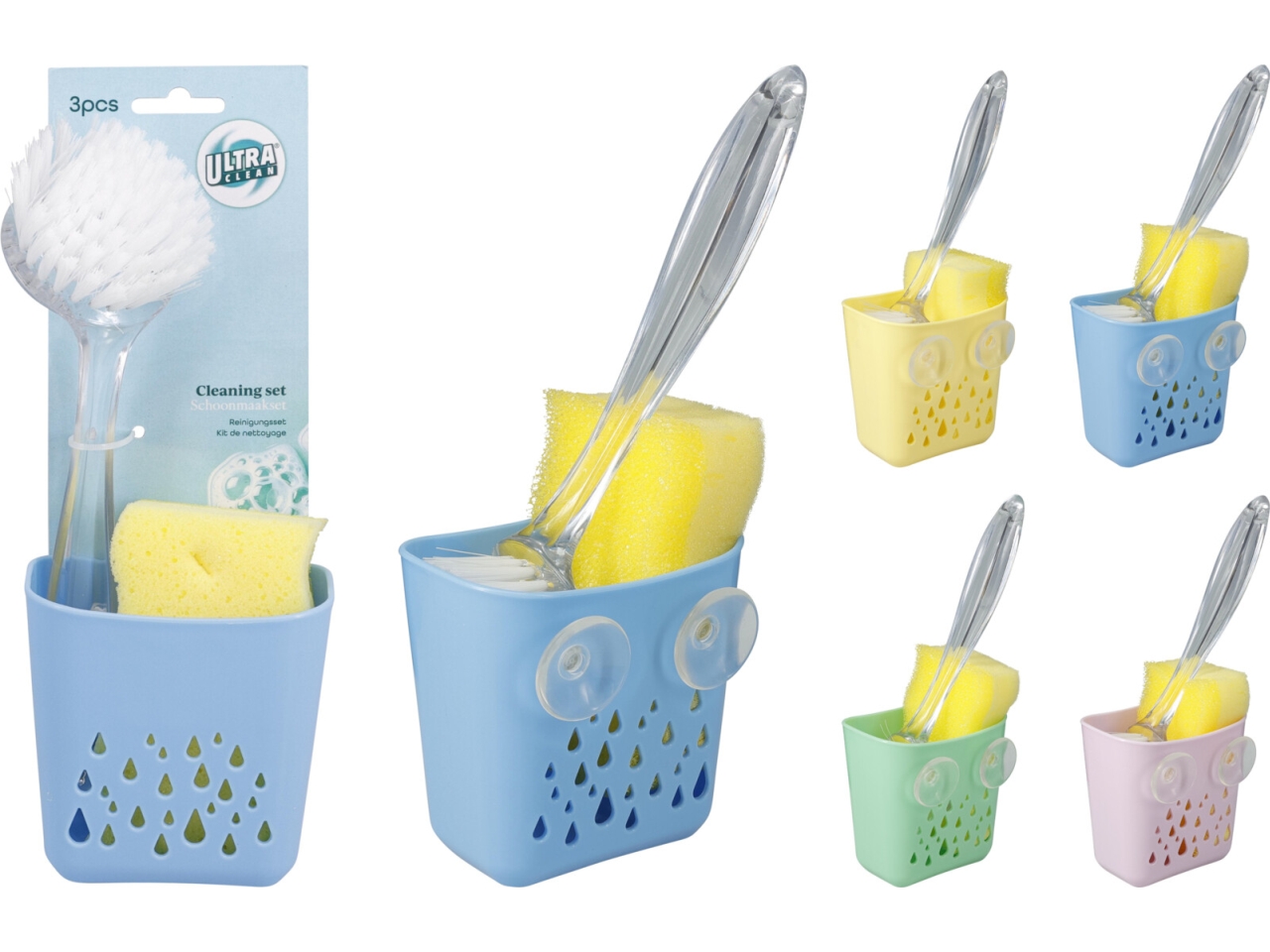 SET 3PZ SPAZZOLA+SPUGNA+2VENTOSE 4 ASS. 170496800