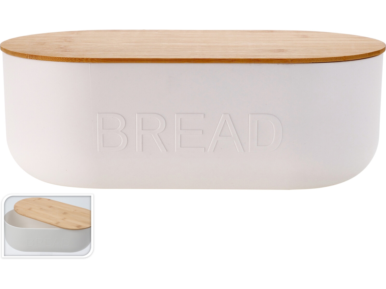 PORTAPANE 35X19XH.12CM BIANCO COP. BAMBÙ 170498120