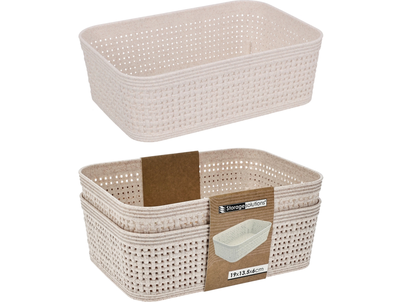 SET DI 2 CESTINI 19X13,5X6CM SABBIA 176000550 SET DI 2 CESTINI 19X13,5X6CM SABBIA 176000550