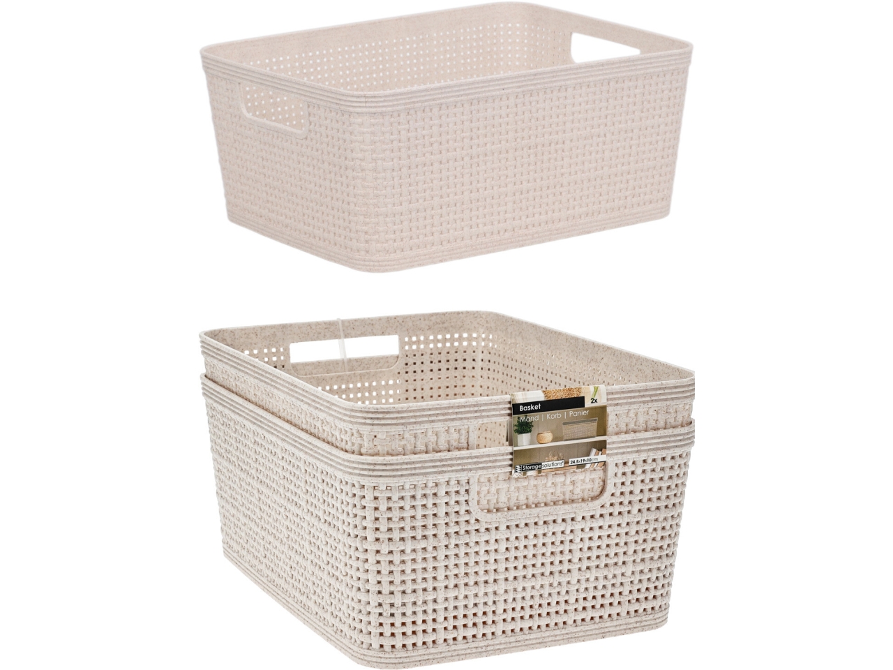 SET DI 2 CESTINI 24,5X19X10CM SABBIA 176000570 SET DI 2 CESTINI 24,5X19X10CM SABBIA 176000570