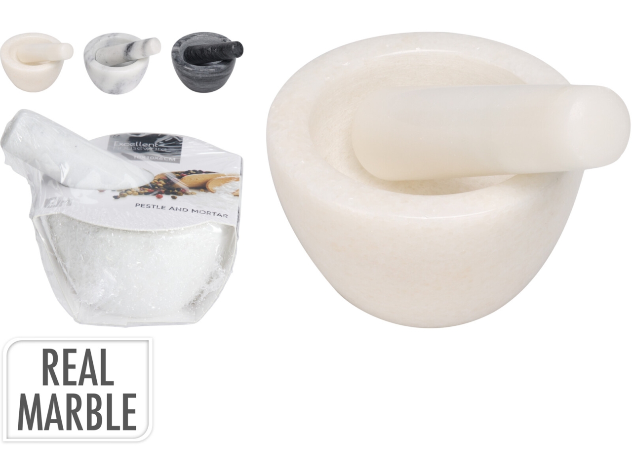 MORTAIO+PESTELLO IN MARMO 3 COLORI ASS. 210001290 MORTAIO+PESTELLO IN MARMO 3 COLORI ASS. 210001290