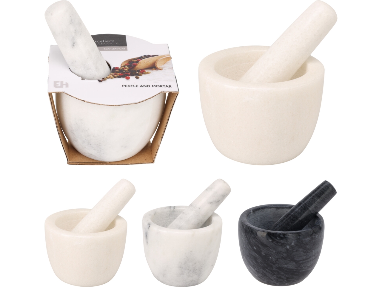 MORTAIO+PESTELLO IN MARMO 3 COLORI ASS. 210001300 MORTAIO+PESTELLO IN MARMO 3 COLORI ASS. 210001300