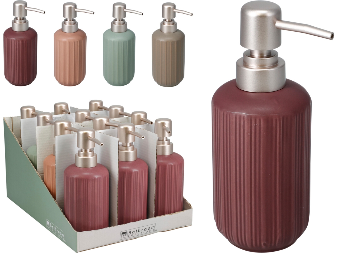 DISPENSER SAPONE IN GRES 300ML 4 ASS. 793000180 DISPENSER SAPONE IN GRES 300ML 4 ASS. 793000180